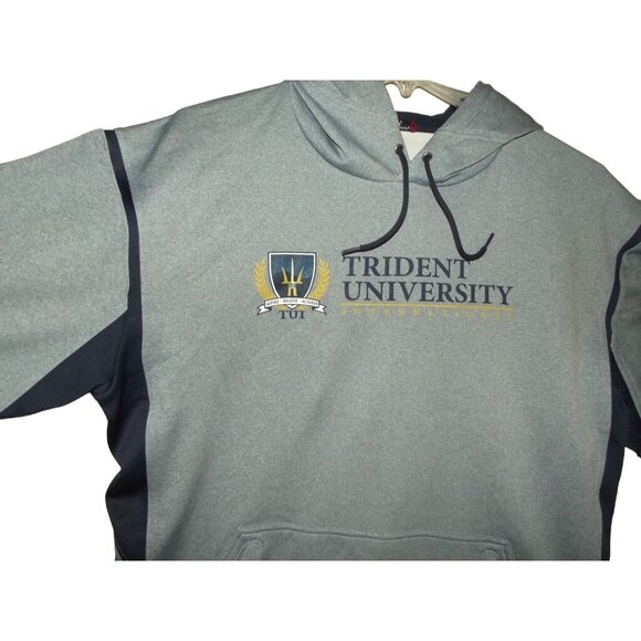 Trident University Hoodie Mens XL Blue Pullover sweatshirt TUI Port Authority - Picture 3 of 11